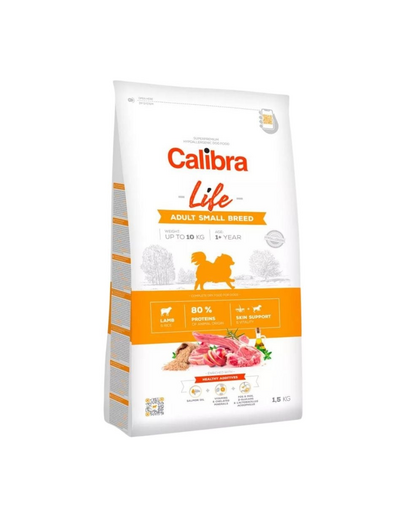 CALIBRA Dog Life Adult Small Breed Lamb 1,5 kg hrana superpremium caini adulti talie mica