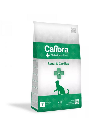 CALIBRA Veterinary Diet Cat Renal & Cardiac 2 kg hrana dietetica pentru pisici