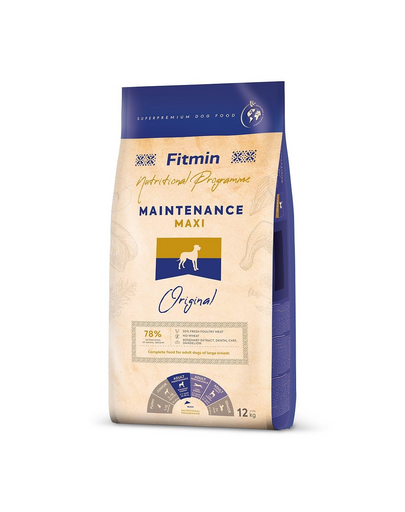 FITMIN dog maxi maintenance Sac hrana caini talie mare 12 kg