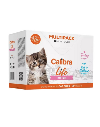 CALIBRA Cat Life Pouch Kitten Multipack in gravy 12x85 g plicuri in sos pentru pui de pisica