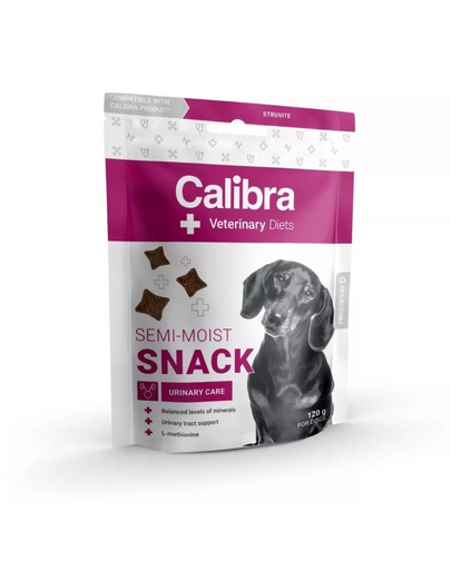 CALIBRA Veterinary Diet Semi-moist Snack Urinary Care 120 g snack functional semiumed, pentru caini adulti cu probleme ale tractului urinar