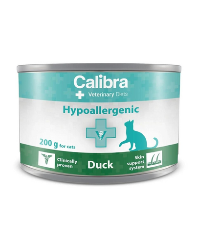 CALIBRA Veterinary Diet Cat Hypoallergenic Duck 200 g aliment dietetic pentru pisici