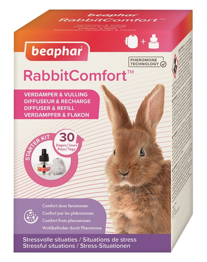 BEAPHAR RabbitComfort Calming Diffuser Starter Kit 48 ml Difuzor feromoni pentru iepure