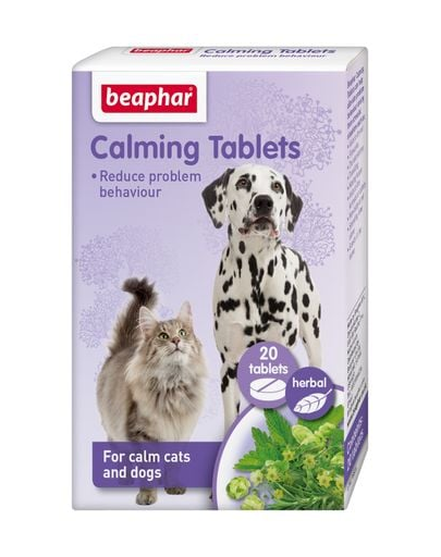 BEAPHAR Calming tablete cu efect antistres caini si pisici 20 tab.