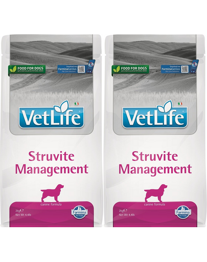 FARMINA Vet Life Dog Struvite Management Canine 2 x 2 kg Hrana caine cu probleme ale tractului urinar inferior