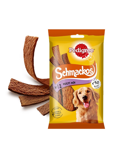 PEDIGREE Schmackos 12 buc. recompense pentru caini, cu vita 86 g