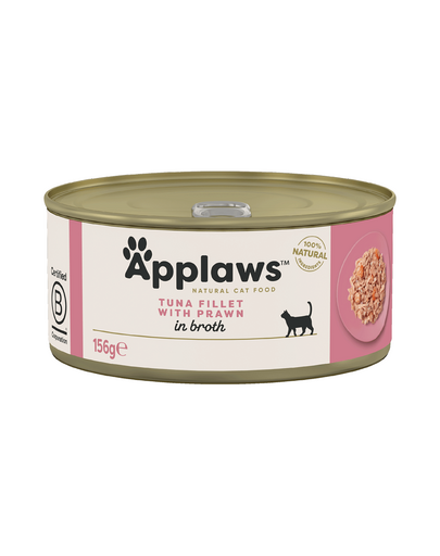 APPLAWS Conserva pentru pisica, cu ton si creveti 156 g