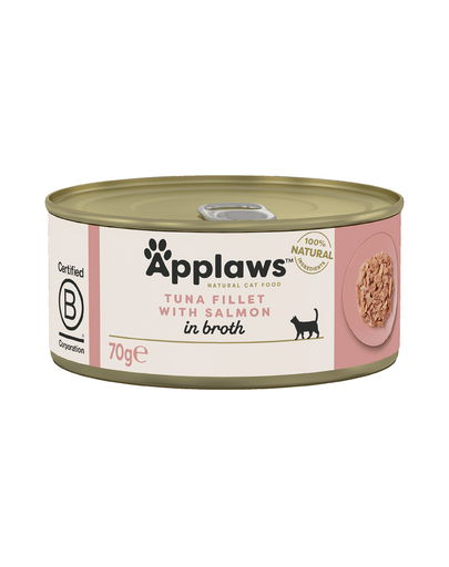 APPLAWS Cat Filet Mancare pisica, cu ton si somon in sos 70 g