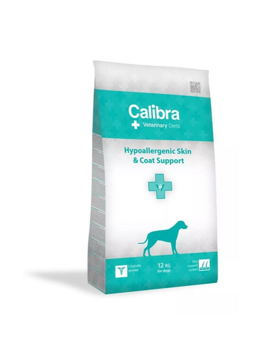 CALIBRA Veterinary Diet Dog Hypoallergenic Skin&Coat Support 12 kg hrana dietetica pentru caini