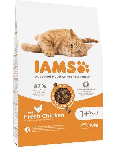 IAMS for Vitality pentru pisici adulte, cu pui 10 kg