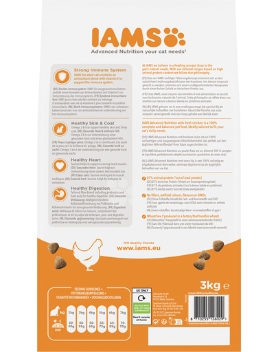 IAMS for Vitality pentru pisici adulte, cu pui 3 kg