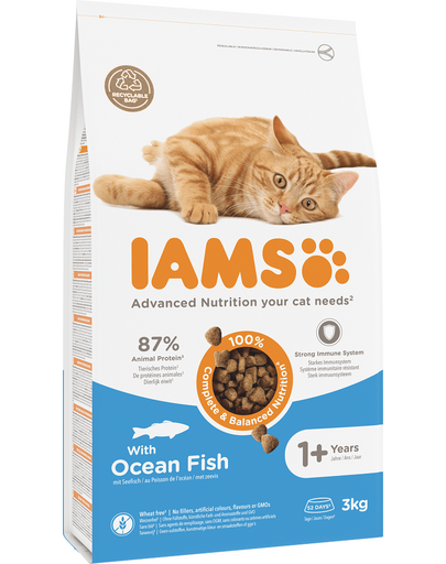 IAMS for Vitality pentru pisici adulte, cu pește oceanic 3 kg