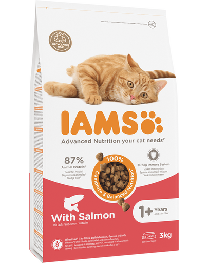 IAMS for Vitality pentru pisici adulte, cu somon 3 kg