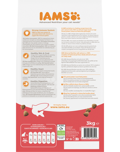 IAMS for Vitality pentru pisici adulte, cu somon 3 kg