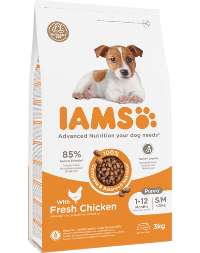 IAMS ProActive Health Puppy &amp; Junior Small &amp; Medium Breed Chicken 3 kg