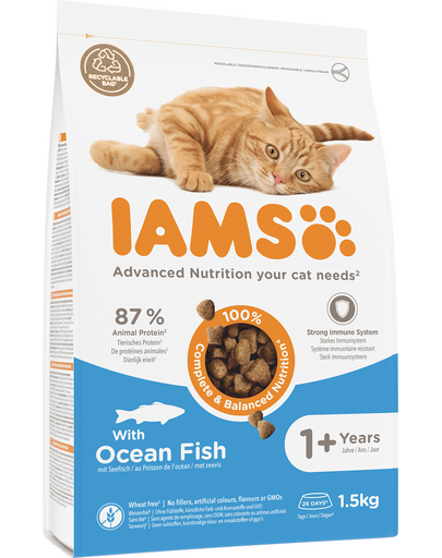 IAMS for Vitality Hrana uscata pentru cu peste oceanic pisici adulte 1,5kg