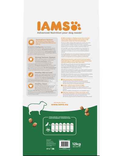 IAMS For Vitality Hrana uscata cu miel pentru cainii adulti de talie mica si medie 12 kg