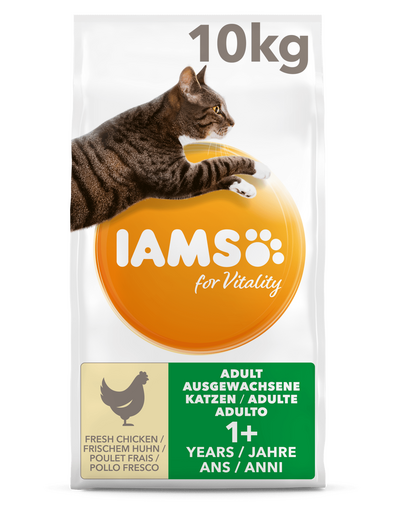 IAMS for Vitality pentru pisici adulte, cu pui 10 kg