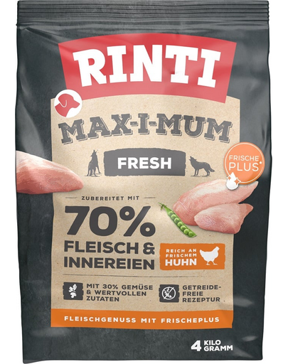 RINTI MAX-I-MUM Chicken hrana uscata pentru caini adulti, cu pui 4 kg
