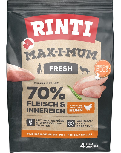 RINTI MAX-I-MUM Chicken hrana uscata pentru caini adulti, cu pui 4 kg