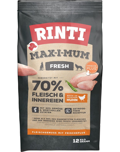 RINTI MAX-I-MUM Chicken hrana uscata pentru caini adulti, cu pui 12 kg