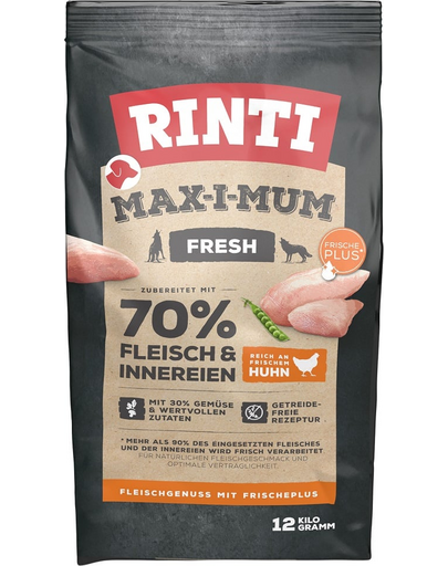 RINTI MAX-I-MUM Chicken hrana uscata pentru caini adulti, cu pui 12 kg