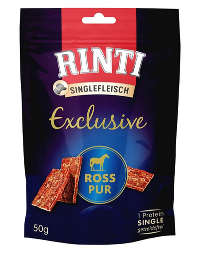 RINTI Singlefleisch Exclusive Snack Horse snack pentru caini din cal 50 g