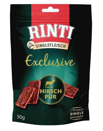 RINTI Singlefleisch Exclusive Snack Venison gustare cu vanat pentru caini 50 g