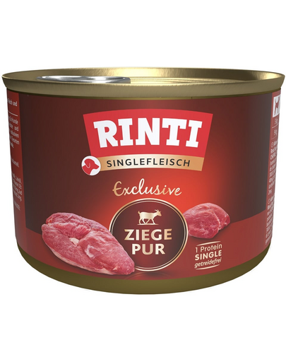 RINTI Singlefleisch Exclusive Goat Pure carne de capra hrana monoproteica pentru caini 185 g