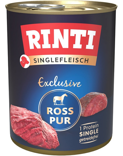 RINTI Singlefleisch Exclusive Horse Pure carne de cal monoproteina hrana caine 800 g