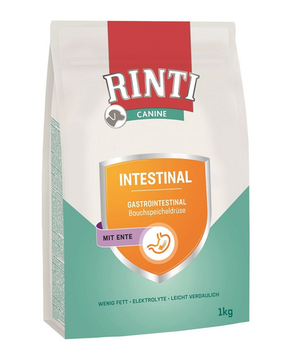 RINTI Canine Intestinal Duck cu rata 1 kg hrana veterinara pentru caini