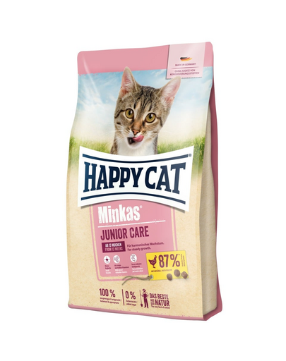 HAPPY CAT Minkas Junior Care, hrana uscata pentru pisoi, cu pui, 10 kg