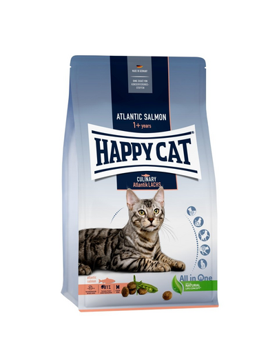 HAPPY CAT Culinary hrana uscata pentru pisici adulte, cu somon Atlantic 10 kg