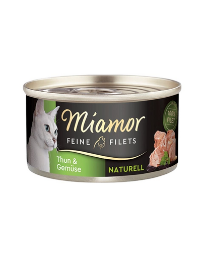 MIAMOR Feine Filets Naturell Tuna&amp;Vegetables 80g ton si legume in sos propriu, hrana pisica adulta