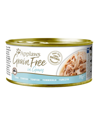 APPLAWS Cat Tin Grain Free Hrana umeda pentru pisici, ton in sos 70g