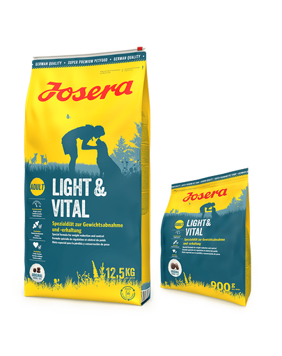 JOSERA Light&Vital 12,5kg hrana caini adulti pentru sprijinirea reducerii greutatii + 900g GRATIS