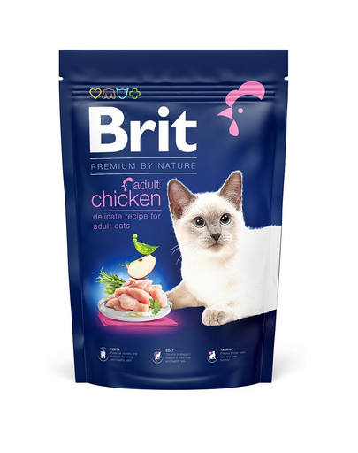 BRIT Cat Premium by Nature Adult chicken Hrana uscata pentru pisici adulte, cu pui 1,5 kg