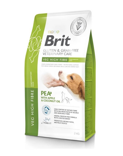BRIT Veterinary Care Dog Gluten Grain free Veg Fibre Complemantary Food 2 kg hrana complementara pentru caini, continut ridicat de fibre