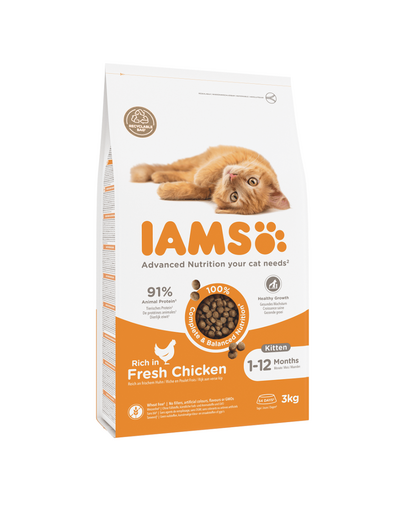 IAMS IAMS for Vitality Kitten cu pui proaspăt 3 kg