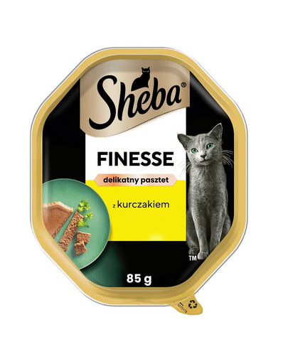 SHEBA Finesse Set mancare pisici 22x85 g Pate de pui