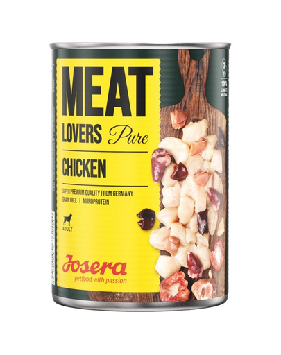 JOSERA Meatlovers Pure hrana umeda monoproteica pentru caini, cu pui 6x800 g