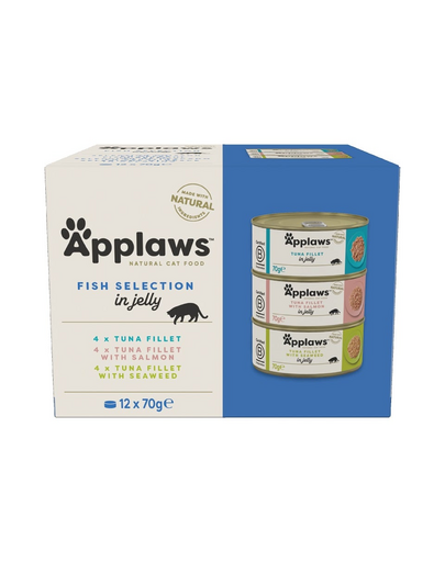 APPLAWS Cat Tin Fish Selection in Jelly Multipack 12x70g hrana umeda cu peste in gelatina pentru pisici