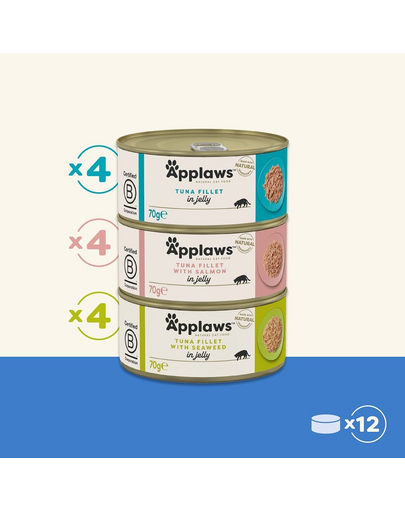 APPLAWS Cat Tin Fish Selection in Jelly Multipack 12x70g hrana umeda cu peste in gelatina pentru pisici