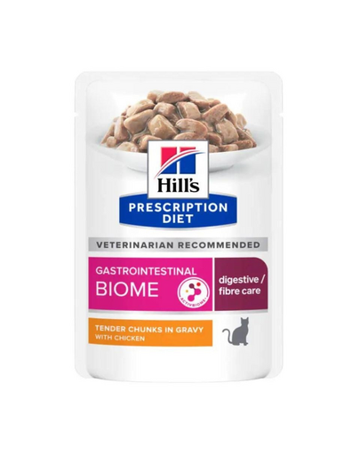 HILL\'S Prescription Diet Feline Gastrointestinal Biome Plicuri hrana pisici, afectiuni gastrointestinale, cu pui 12x85 g