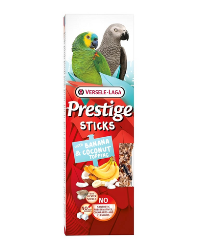 VERSELE-LAGA Prestige Sticks 2 Sticksuri papagali mari cu banana si cocos 140g