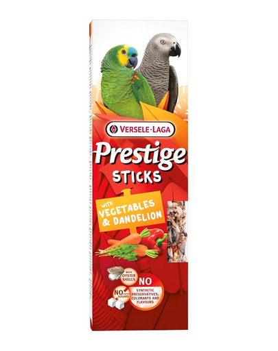 VERSELE-LAGA Prestige Sticks 2 batoane cu legume si papadie pentru papagali mari 140g