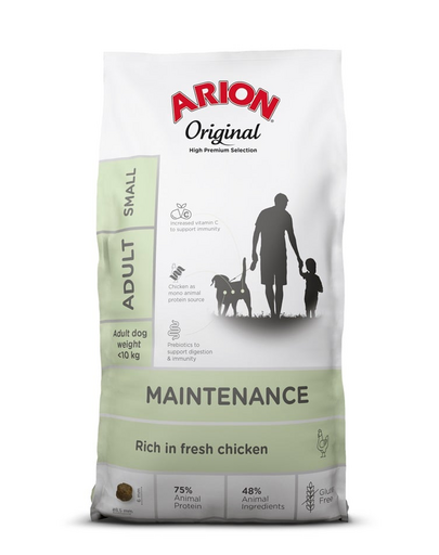 ARION Original Maintenance Adult Small Chicken Rice 2 kg hrana caini adulti talie mica, cu pui