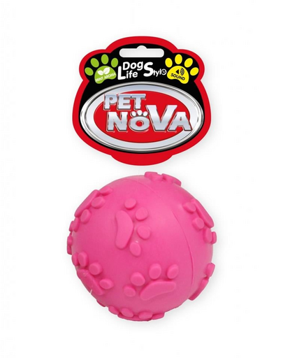 PET NOVA DOG LIFE STYLE Ball Jucarie cu sunet, roz, aroma de menta, 6cm