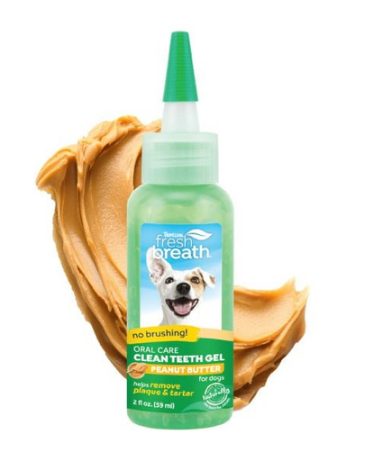 TROPICLEAN Fresh Breath Peanut Butter Oral Care Gel 59ml Gel igiena orala cu aroma de unt de arahide pentru caini