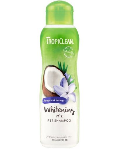 TROPICLEAN Awapuhi & Coconut Whitening Shampoo 355ml sampon blana alba pentru caini si pisici